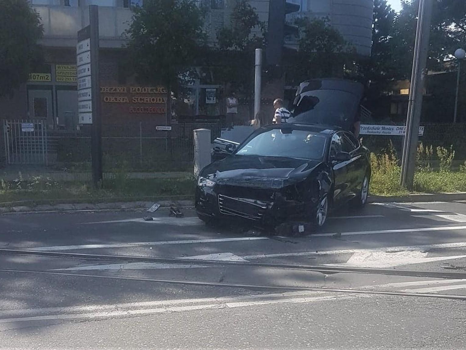 Zderzenie Kolejki Z Samochodem Osobowym