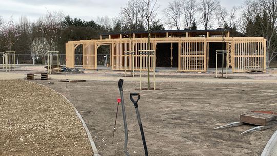 Nowa część parku w Piasecznie rośnie w oczach