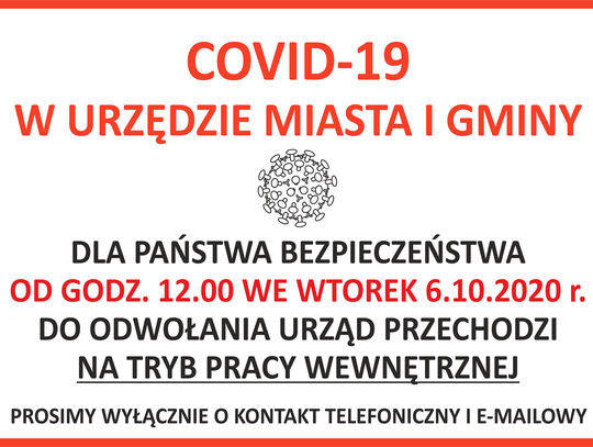 COVID-19 w Ratuszu w Górze Kalwarii. Urząd zamknięty dla interesantów