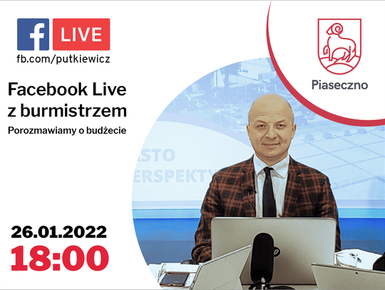 Facebook Live burmistrza – dyskusja o budżecie gminy