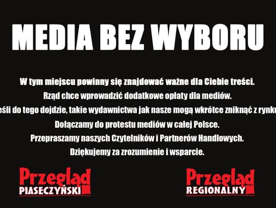 Media bez wyboru - przyłączamy się do protestu