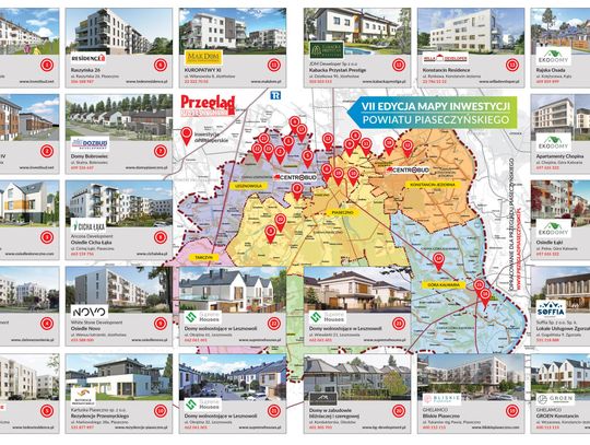 Mieszkania i domy w powiecie piaseczyńskim - mapa najlepszych inwestycji