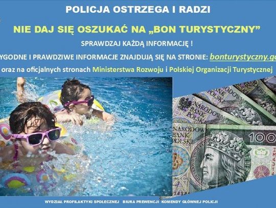 Policja ostrzega: nowe oszustwa "na bon turystyczny"