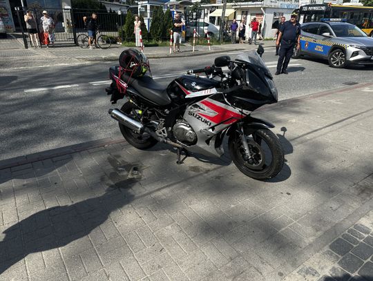 Zderzenie z motocyklistą i korek w centrum miasta. Poważne utrudnienia