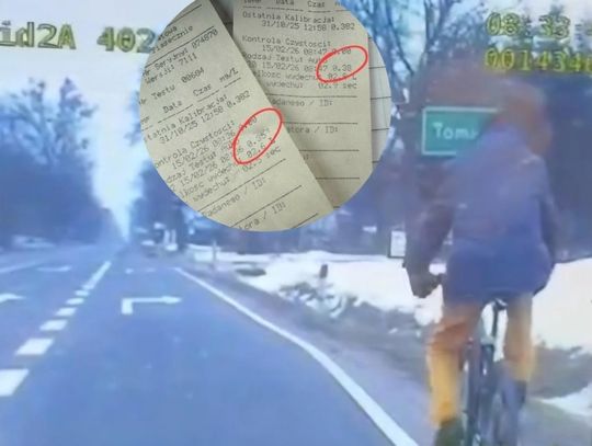 Rowerem pod wpływem po DK79 w Piasecznie