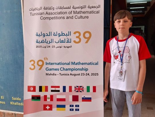 Sukces ucznia z Jazgarzewa na mistrzostwach matematycznych w Tunezji