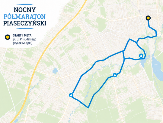 Utrudnienia w centrum i na trasie biegu. Piaseczno szykuje się do Nocnego Półmaratonu