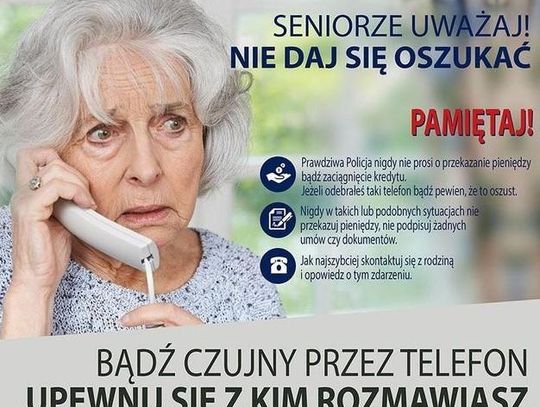 Uwaga seniorzy! Kolejne próby oszustwa "na policjanta"