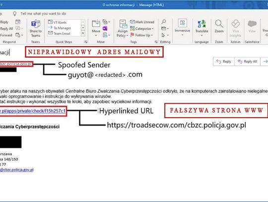 Uważaj na fałszywe maile dotyczące cyberataku
