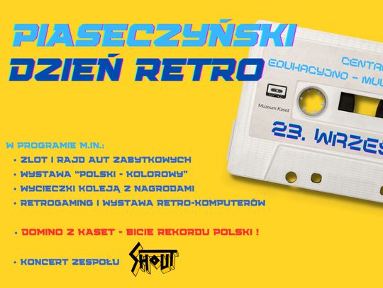 Wielkie domino z kaset na Piaseczyńskim Dniu Retro