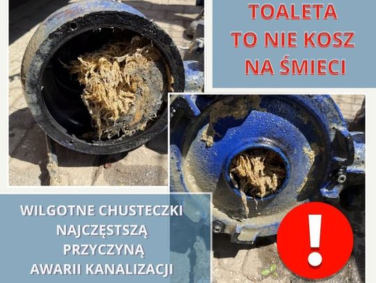 Wilgotne chusteczki zapychają kanalizację. Awarie kosztowały już ponad 35 tys. zł