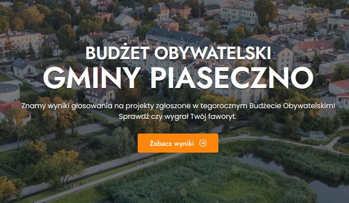 20 zwycięskich projektów Budżetu Obywatelskiego Gminy Piaseczno