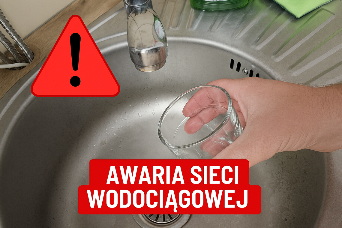 Awaria sieci wodociągowej - przerwa w dostawie wody