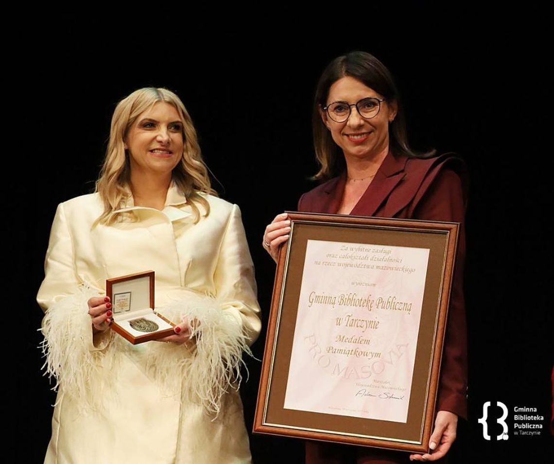 Biblioteka w Tarczynie uhonorowana medalem „Pro Masovia” Biblioteka w Tarczynie uhonorowana medalem „Pro Masovia”