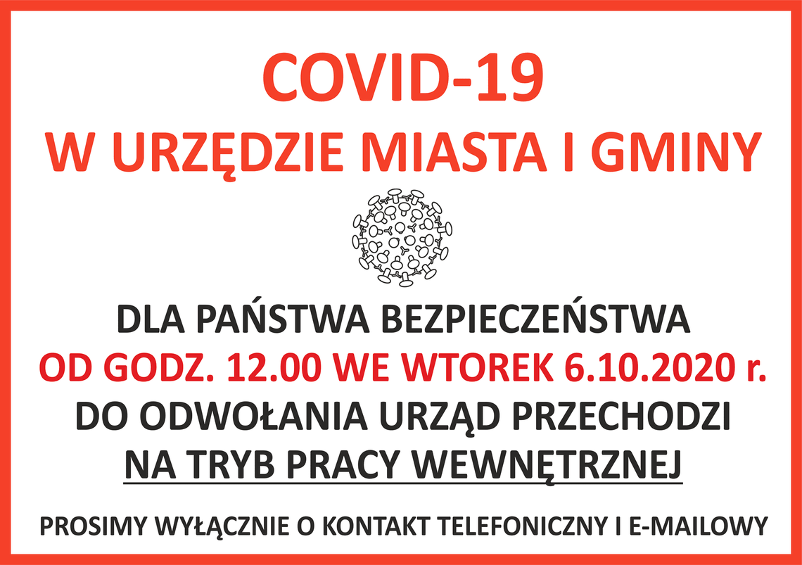 COVID-19 w Ratuszu w Górze Kalwarii. Urząd zamknięty dla interesantów