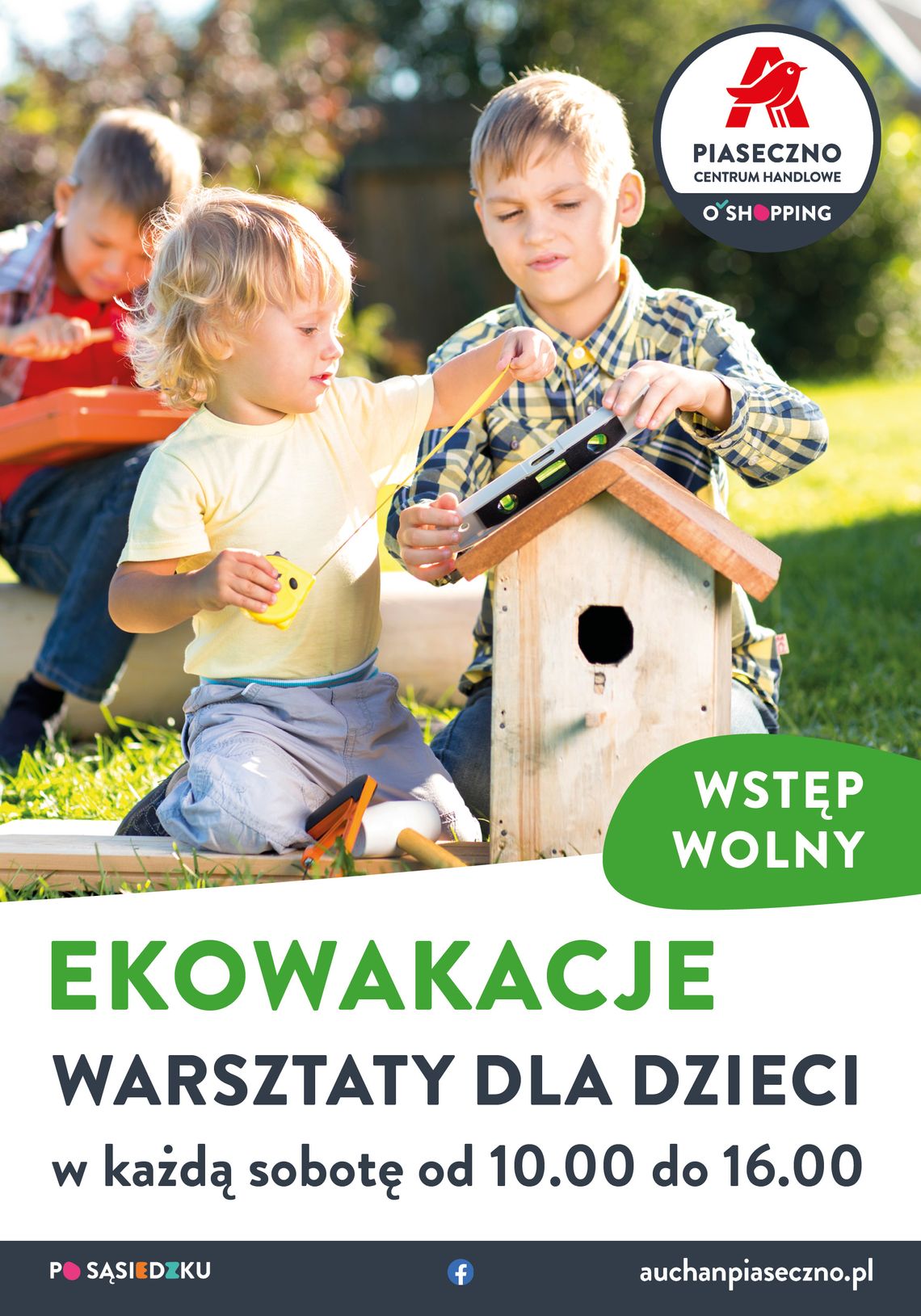 Ekowakacje z warsztatami dla dzieci w centrum Handlowym Auchan Piaseczno