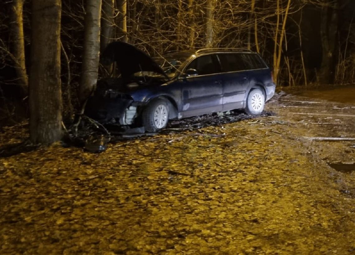 Konstancin-Jeziorna. 15-latek rozbił auto na drzewie