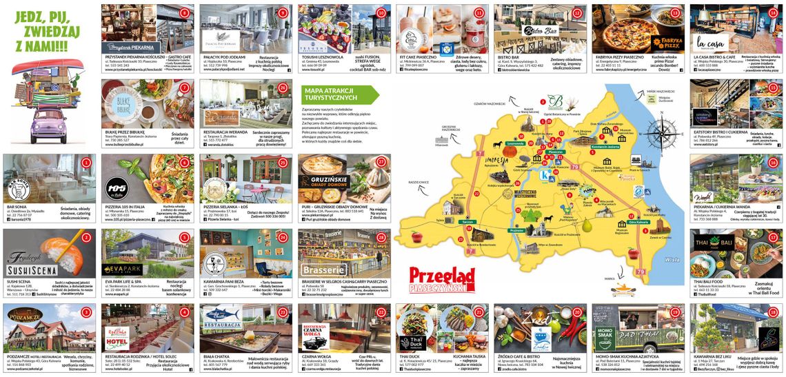 Mapa turystyczno-gastronomiczna powiatu piaseczyńskiego