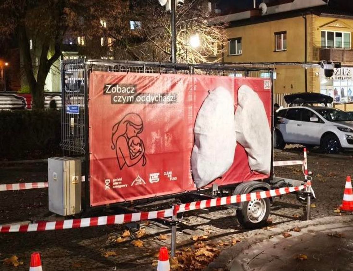 Mobilne płuca na rynku w Tarczynie – kampania „Zobacz, czym oddychasz!”