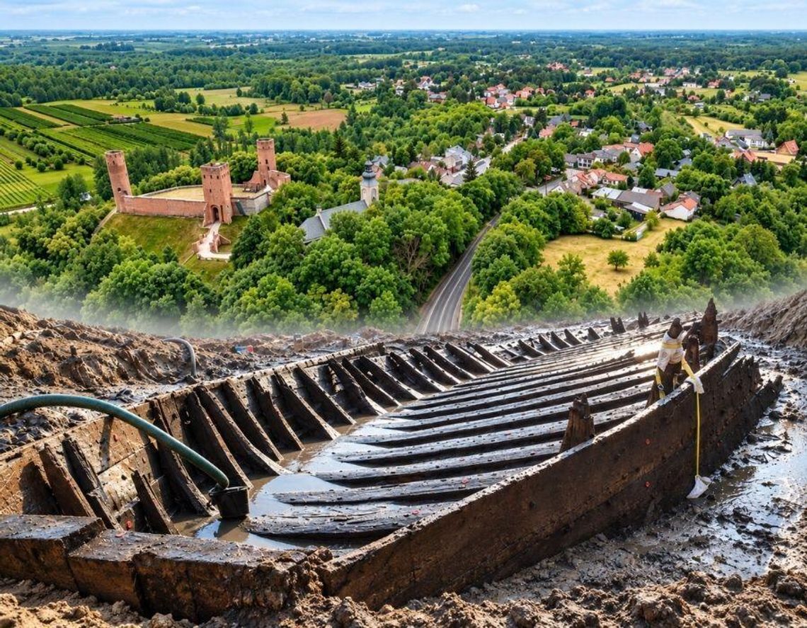 Muzeum za ponad 56 mln zł w Czersku? Aż 88 uczestników konkursu na projekt W Czersku planowana jest budowa Muzeum Szkuty i Urzecza, w którym będzie prezentowany ponad 500-letni statek wiślany. Maksymalny planowany koszt inwestycji przekracza 56 mln zł netto. Na grafice panorama Czerska oraz wydobyta w 2018 roku zabytkowa szkuta.