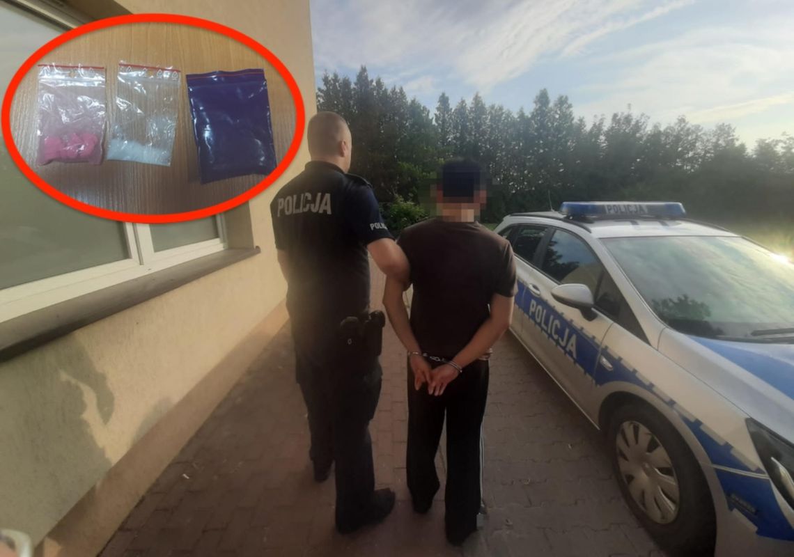 Nocna kontrola w Lesznowoli. Zatrzymany 22-latek z narkotykami