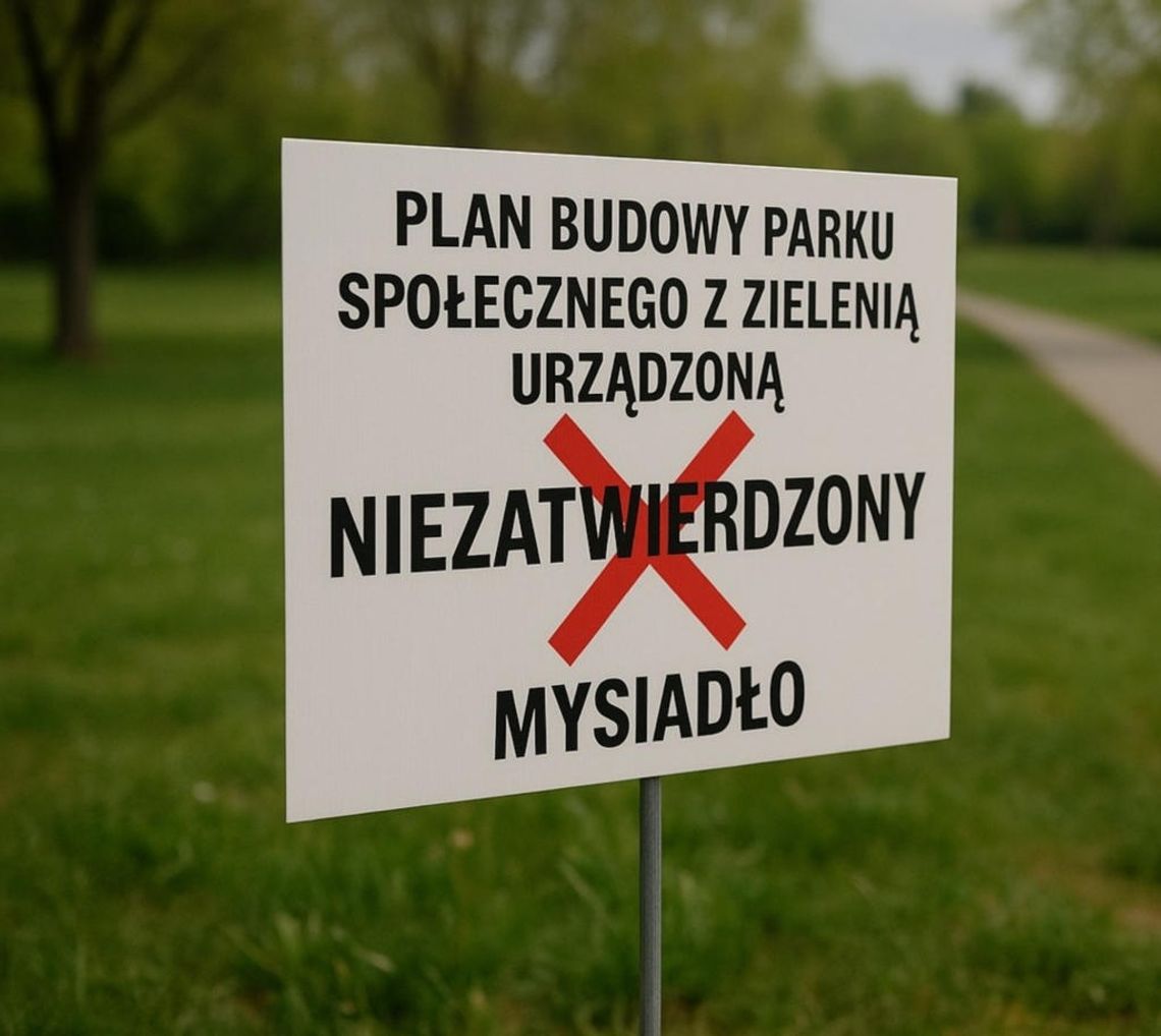 Park w Mysiadle wstrzymany. Mieszkańcy rozczarowani decyzją gminy