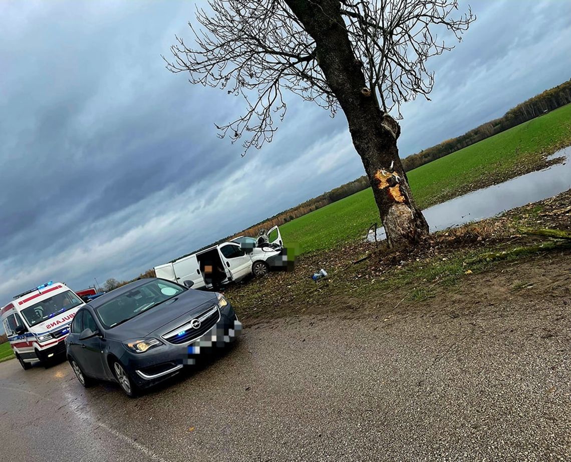 Kolejny pijany kierowca. Ten wjechał w drzewo