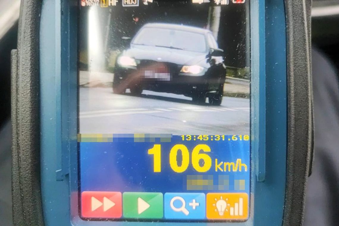 Pędził 106 km/h w terenie zabudowanym. Teraz odpocznie od kierownicy