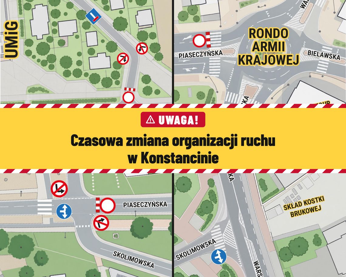Piaseczyńska zostanie zamknięta. Zmiany tras autobusów w Konstancinie-Jeziornie Piaseczyńska zostanie zamknięta. Zmiany tras autobusów w Konstancinie-Jeziornie