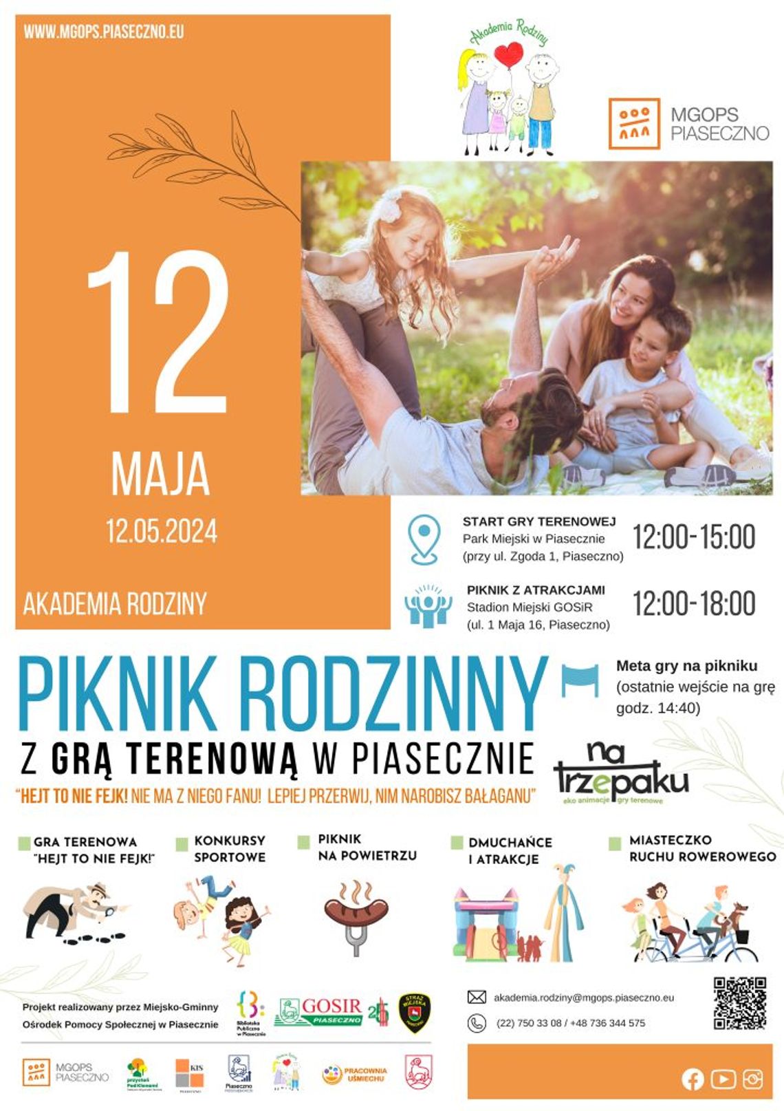 Piknik rodzinny i gra terenowa w Piasecznie