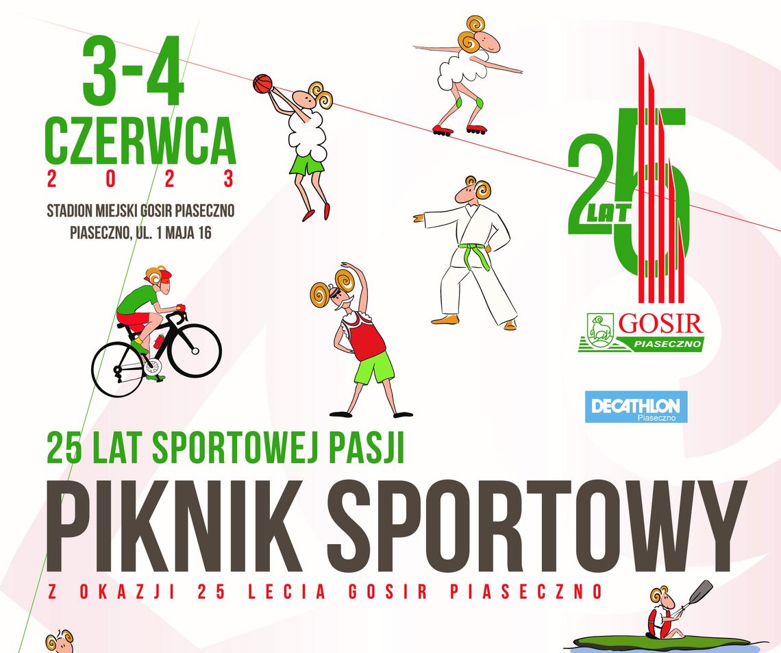 Piknik Sportowy z okazji 25-lecia GOSIR na Stadionie Miejskim w Piasecznie