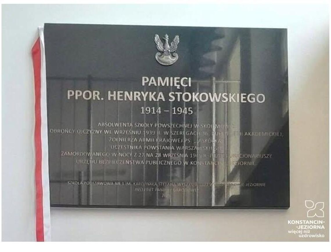 Po latach wrócił do swojej szkoły. „Jaskółka” upamiętniony w Konstancinie