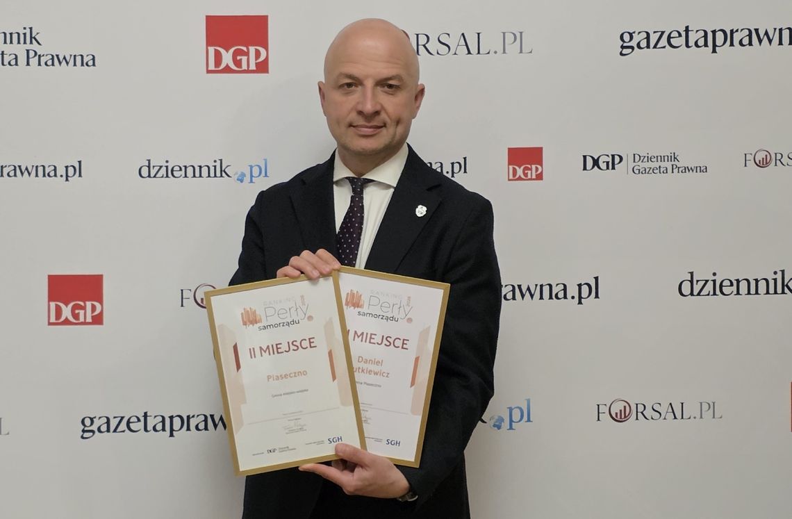 Podwójny sukces Piaseczna w rankingu Perły Samorządu 2026 Podwójny sukces Piaseczna w rankingu Perły Samorządu 2026