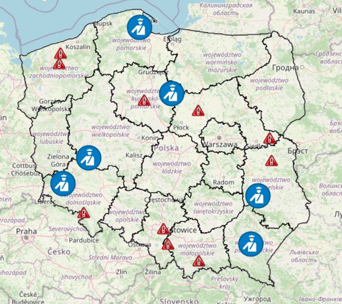 Policyjna mapa wypadków - wakacje 2024