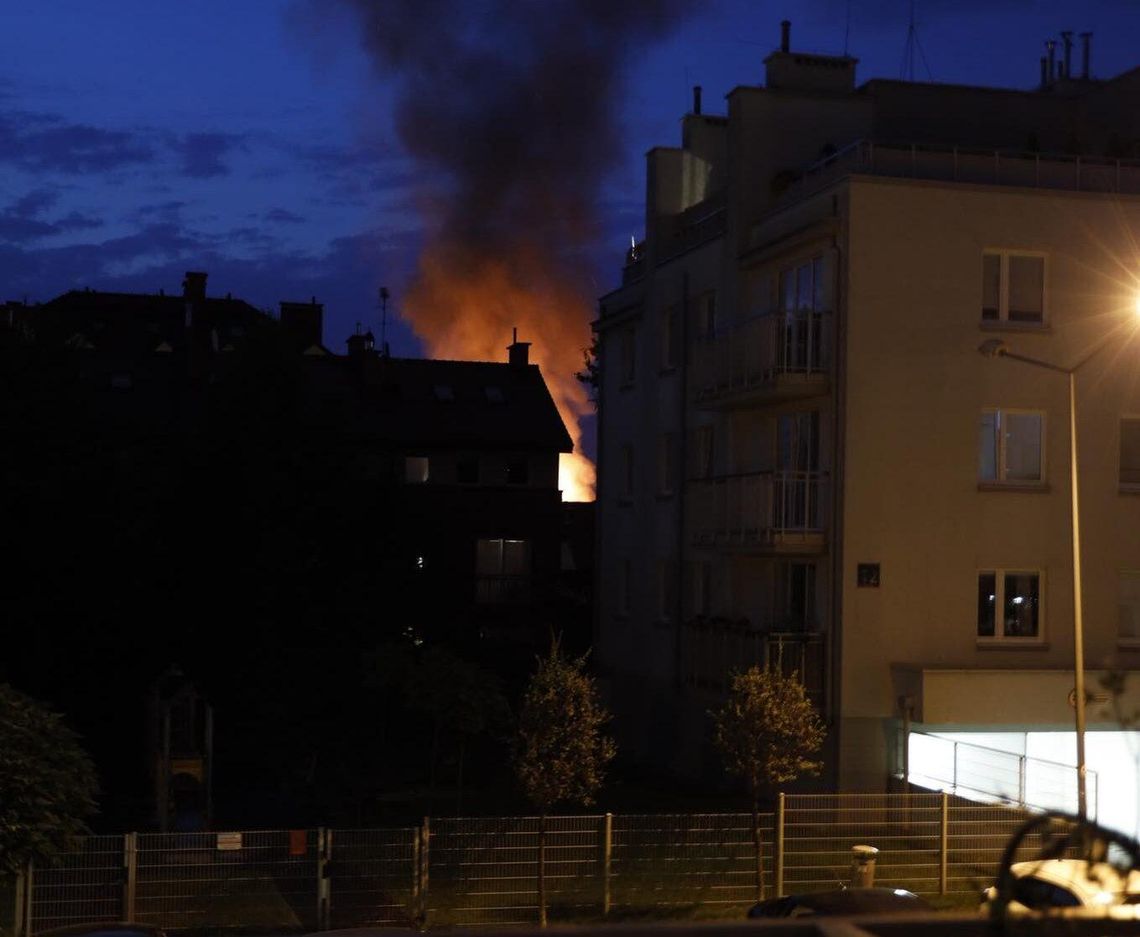 Pożar pustostanu przy ul. Knaziewicza