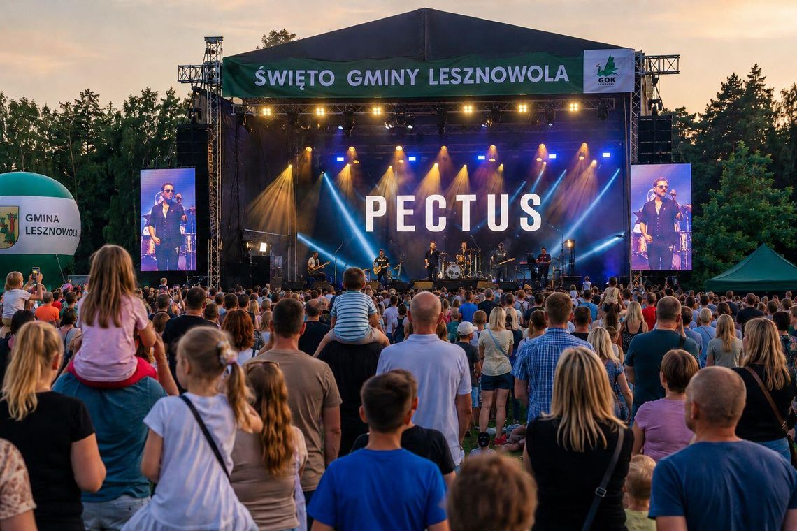 Święto Gminy Lesznowola 2026. Pectus, kabaret, dyskoteka i atrakcje dla całych rodzin