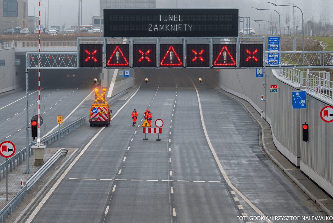 Tunelem pojedziemy już w poniedziałek. Ale maksymalnie z prędkością 80 km/h