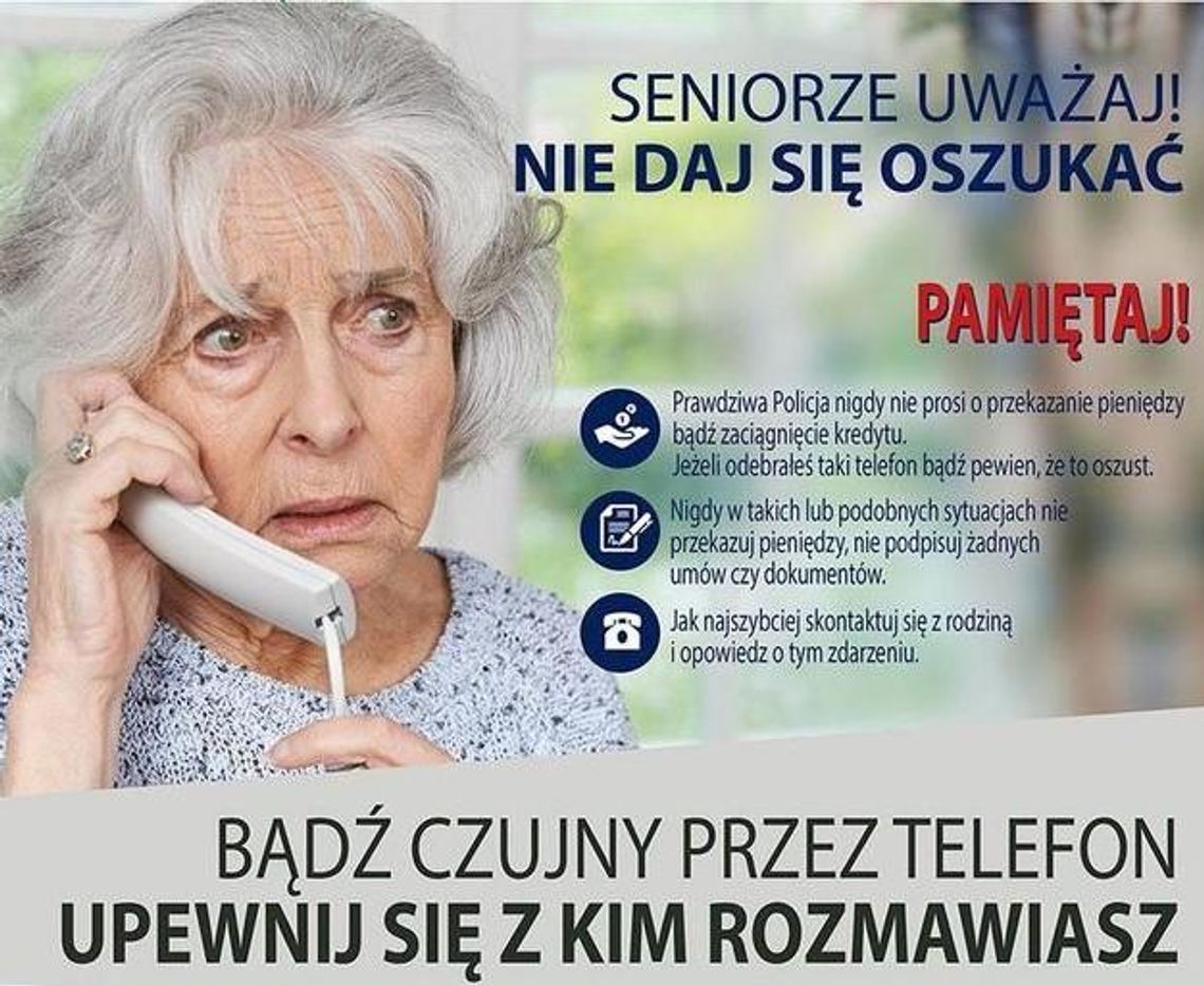 Uwaga seniorzy! Kolejne próby oszustwa "na policjanta"