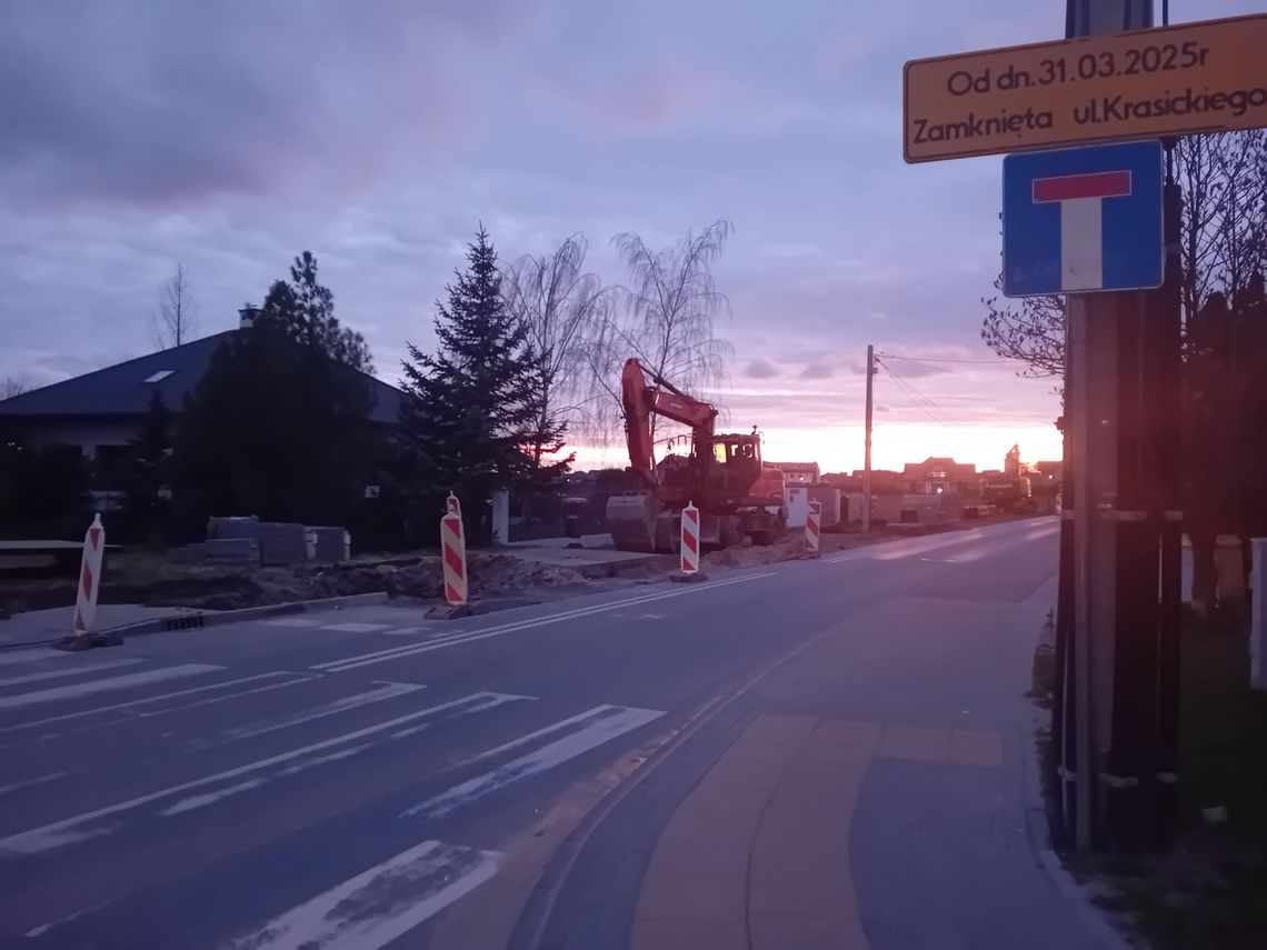 Uwaga! Zamknięcie ul. Krasickiego w Nowej Woli. Czekają nas objazdy