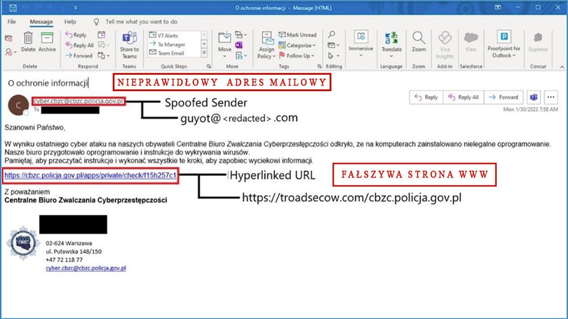 Uważaj na fałszywe maile dotyczące cyberataku