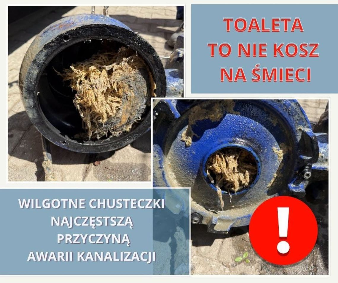 Wilgotne chusteczki zapychają kanalizację. Awarie kosztowały już ponad 35 tys. zł Wilgotne chusteczki zapychają kanalizację. Awarie kosztowały już ponad 35 tys. zł