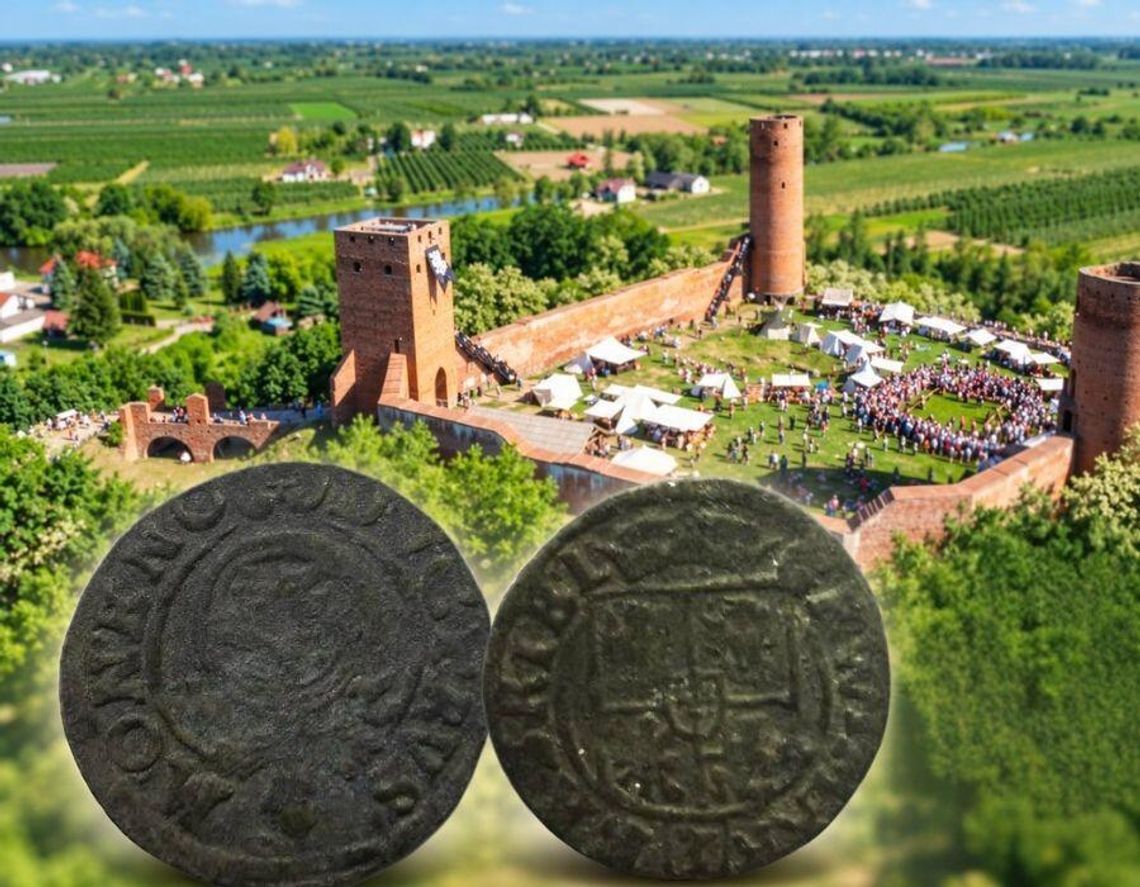 Srebrny półtorak pruski z 1624 roku znaleziony przez 9-letniego chłopca podczas zwiedzania Zamku Książąt Mazowieckich w Czersku.
