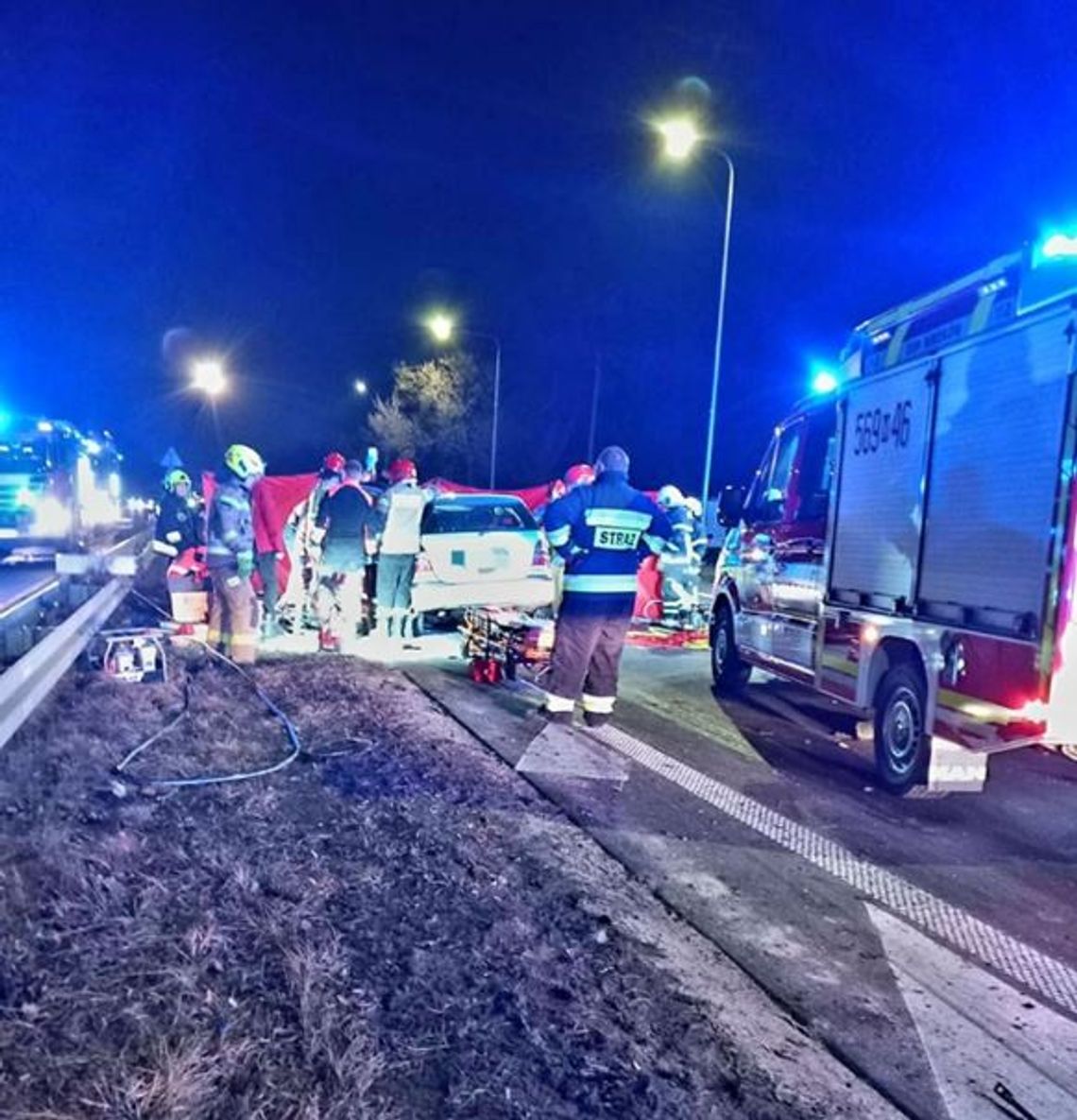 Wypadek! Zablokowane skrzyżowanie w Mrokowie