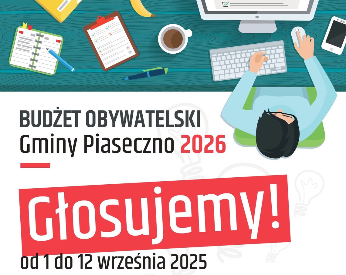 Zagłosuj na projekty Budżetu Obywatelskiego Gminy Piaseczno 2026