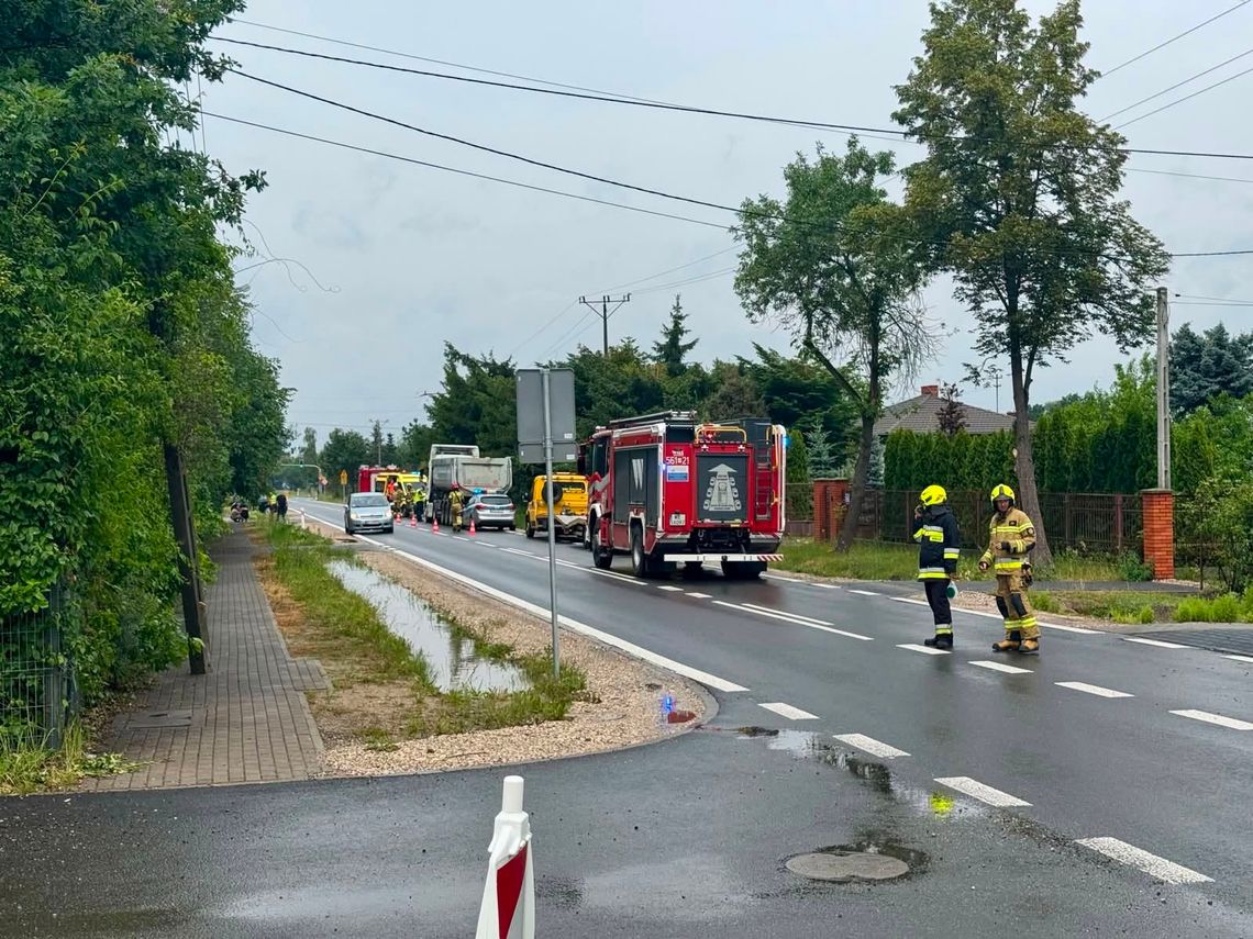 Zderzenie na ulicy Wilanowskiej w Słomczynie
