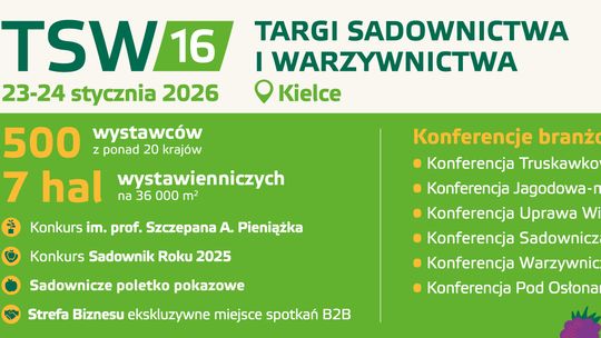 16. edycja Targów Sadownictwa i Warzywnictwa – TSW 16. edycja Targów Sadownictwa i Warzywnictwa – TSW