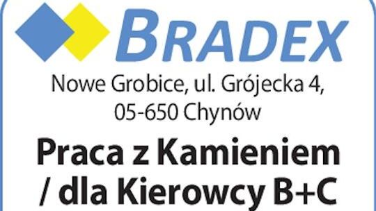 Firma Bradex zatrudni: Praca z Kamieniem / dla Kierowcy B+C