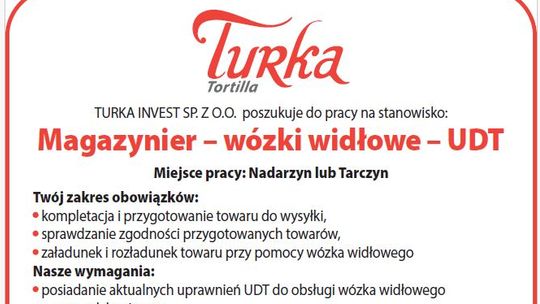 MAGAZYNIER - WÓZKI WIDŁOWE - UDT
