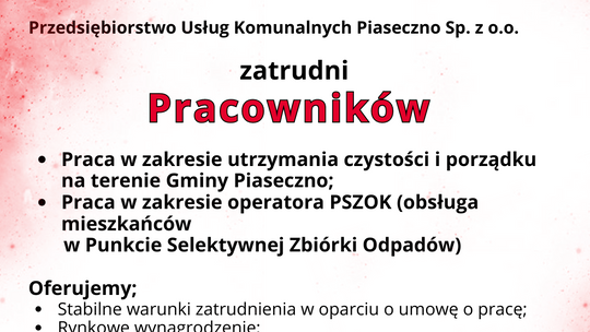 Zatrudnimy Pracowników