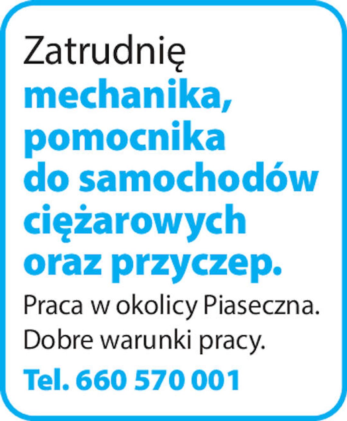 Zatrudnię mechanika Zatrudnię mechanika